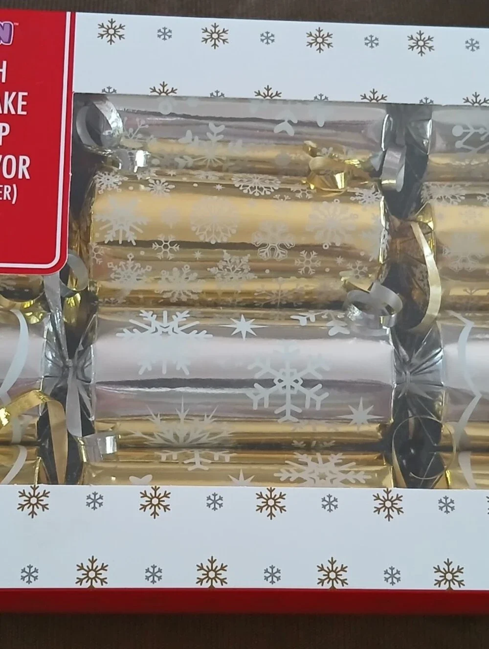 Joyin 10in Gold & Silver Snowflake Party No-Snap Favors - 8 Pack NEW